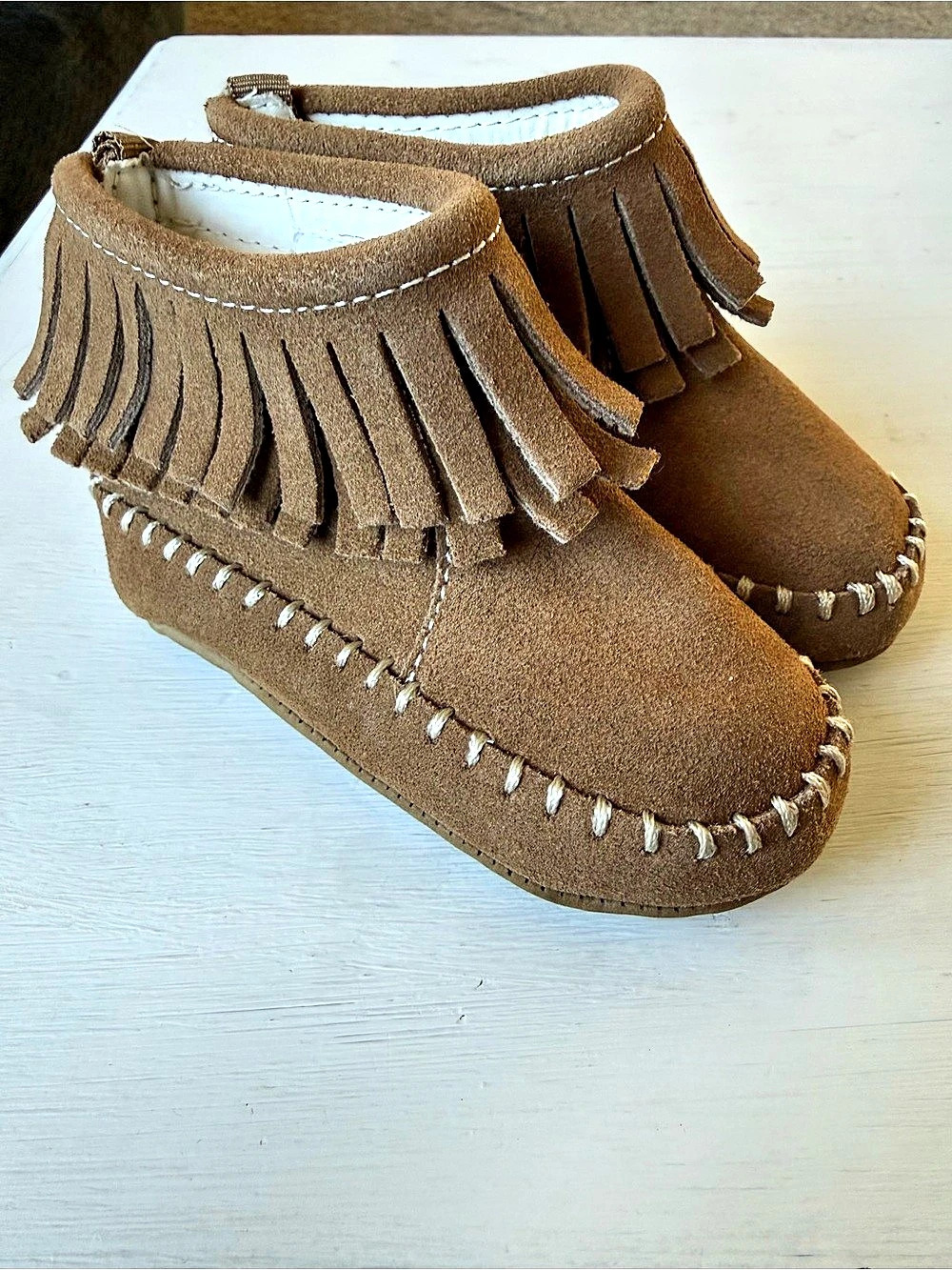 Fringe Bootie Brown Moccasins